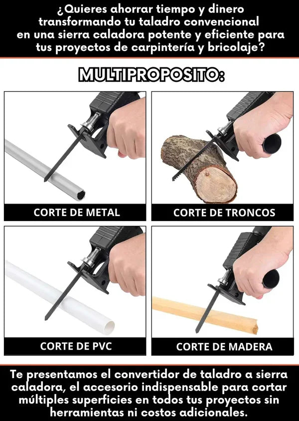 Convertidor de taladro a Sierra