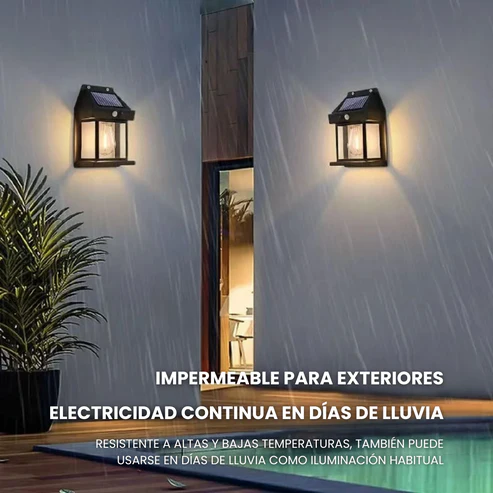 Lámpara Solar de Pared        3 X 1