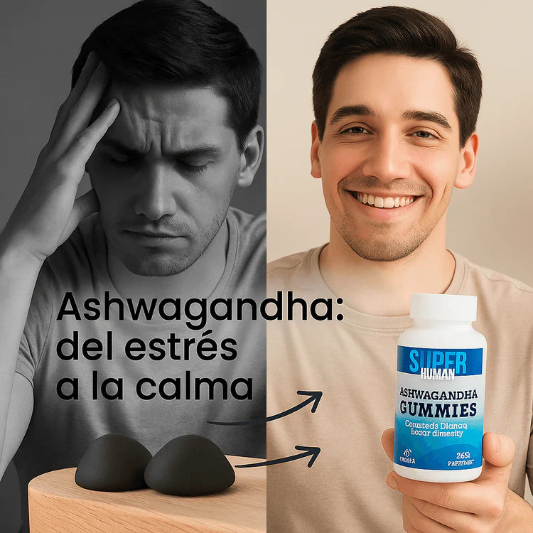 Ashwagandha Gummies - Gomitas Funcionales para Reducir el Estrés y Mejorar el Ánimo (Pack 60 Gomitas) – SuperHuman™